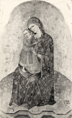 National Gallery, London — Maestro di Sant'Elsino - sec. XIV - Madonna con Bambino — particolare